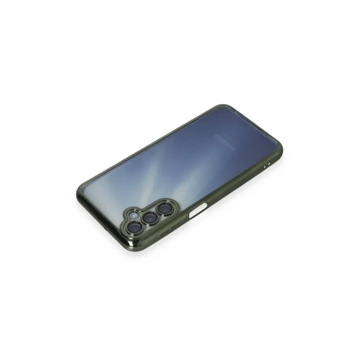Newface Samsung Galaxy A15 4G Kılıf Razer Lensli Silikon - Yeşil