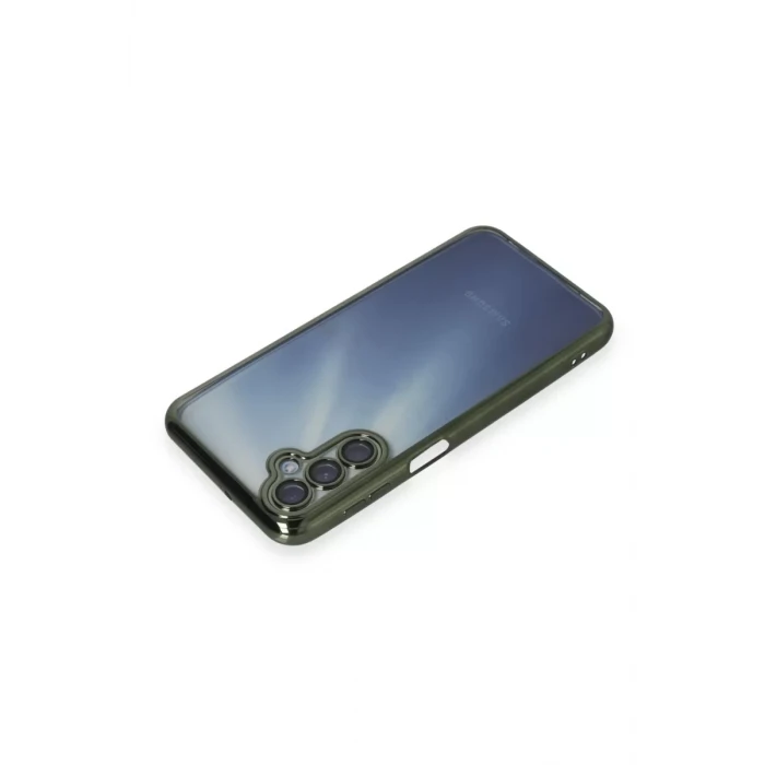 Newface Samsung Galaxy A15 4G Kılıf Razer Lensli Silikon - Yeşil