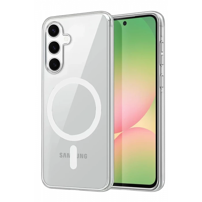 Newface Samsung Galaxy A16 5G Combo Sert Şeffaf Magsafe Kapak - Şeffaf