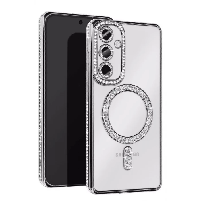 Newface Samsung Galaxy A16 5G Joke Simli Magneticsafe Kılıf - Gümüş