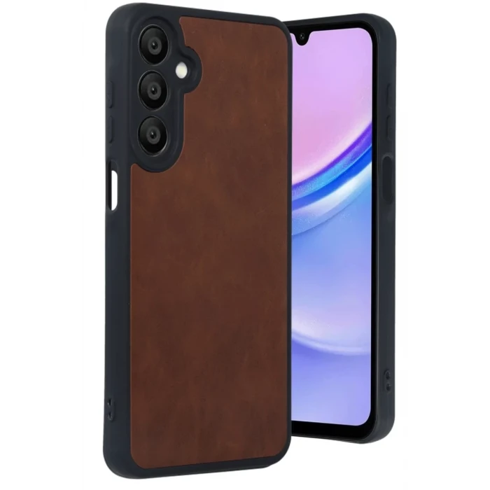 Newface Samsung Galaxy A16 5G Kılıf Aras Deri Kapak - Taba