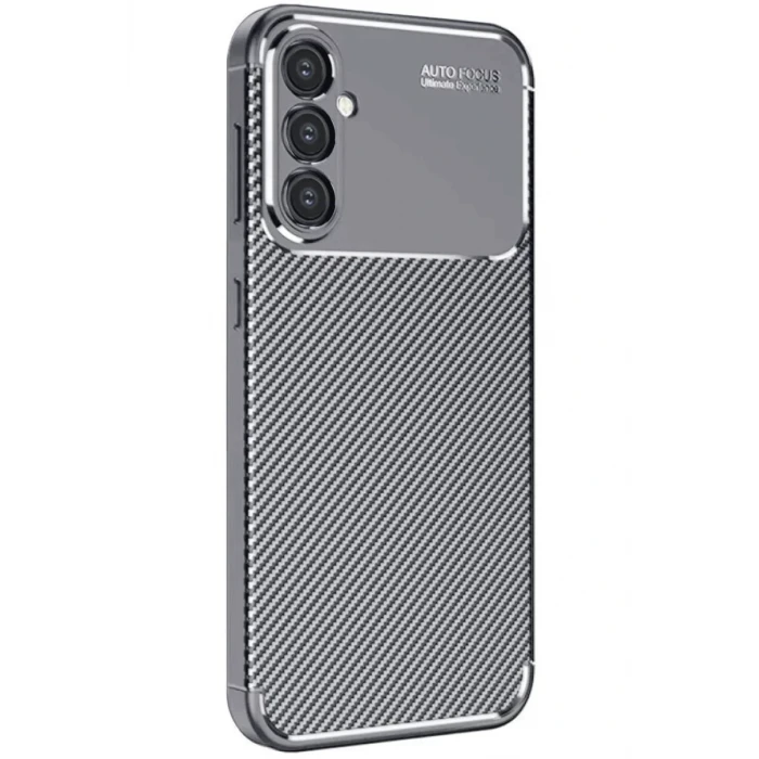 Newface Samsung Galaxy A16 5G Kılıf Auto Focus Karbon Kapak - Gri