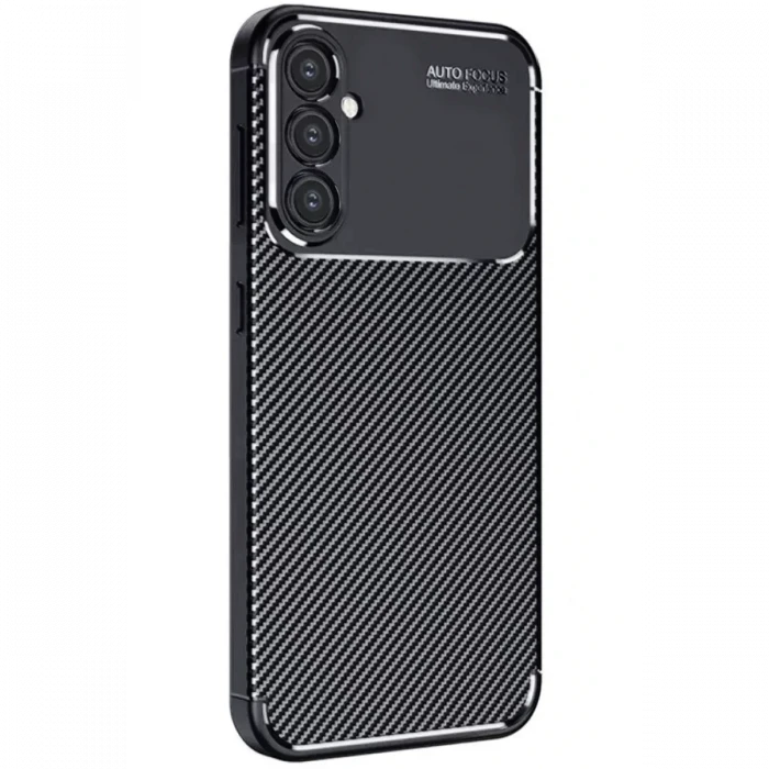 Newface Samsung Galaxy A16 5G Kılıf Auto Focus Karbon Kapak - Siyah