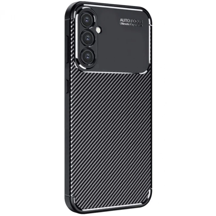Newface Samsung Galaxy A16 5G Kılıf Auto Focus Karbon Kapak - Siyah
