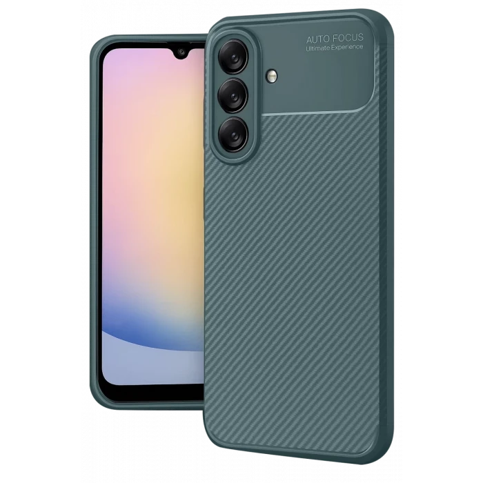 Newface Samsung Galaxy A17 5G Auto Focus Karbon Kapak - Koyu Yeşil