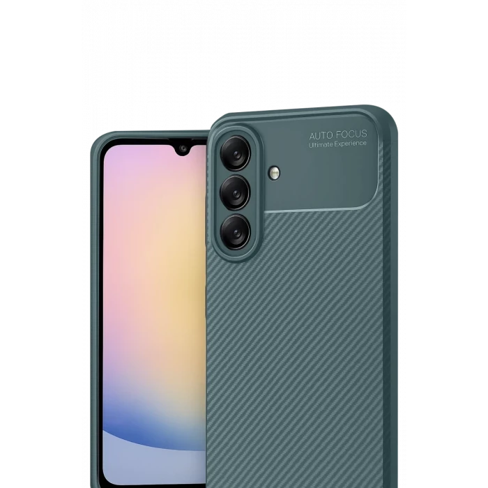 Newface Samsung Galaxy A17 5G Auto Focus Karbon Kapak - Koyu Yeşil