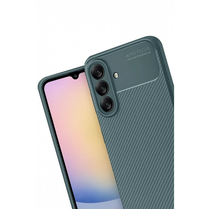 Newface Samsung Galaxy A17 5G Auto Focus Karbon Kapak - Koyu Yeşil