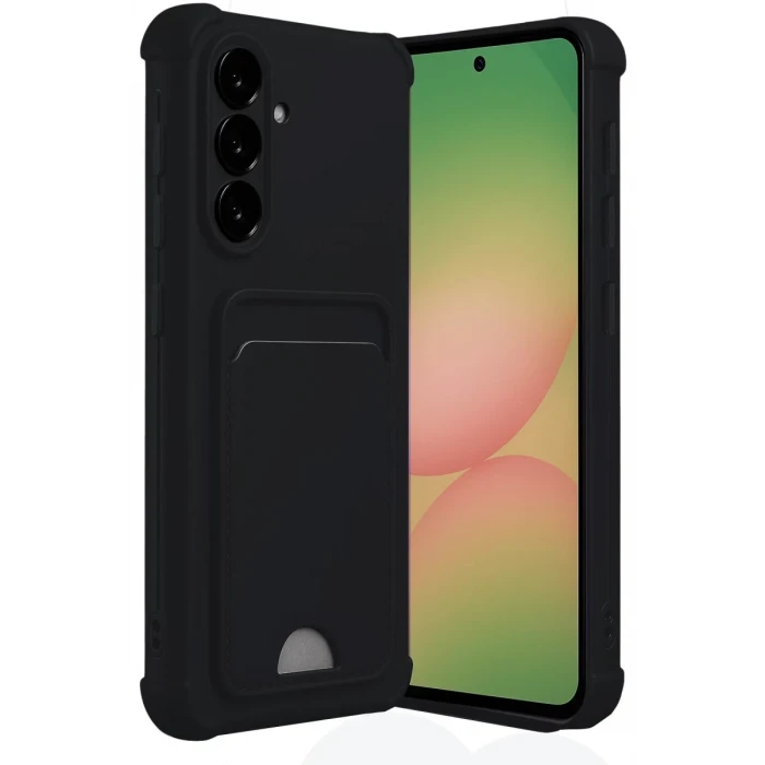 Newface Samsung Galaxy A17 5G Kelvin Kartvizitli Silikon - Siyah
