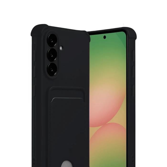 Newface Samsung Galaxy A17 5G Kelvin Kartvizitli Silikon - Siyah