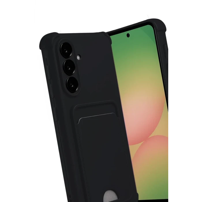 Newface Samsung Galaxy A17 5G Kelvin Kartvizitli Silikon - Siyah
