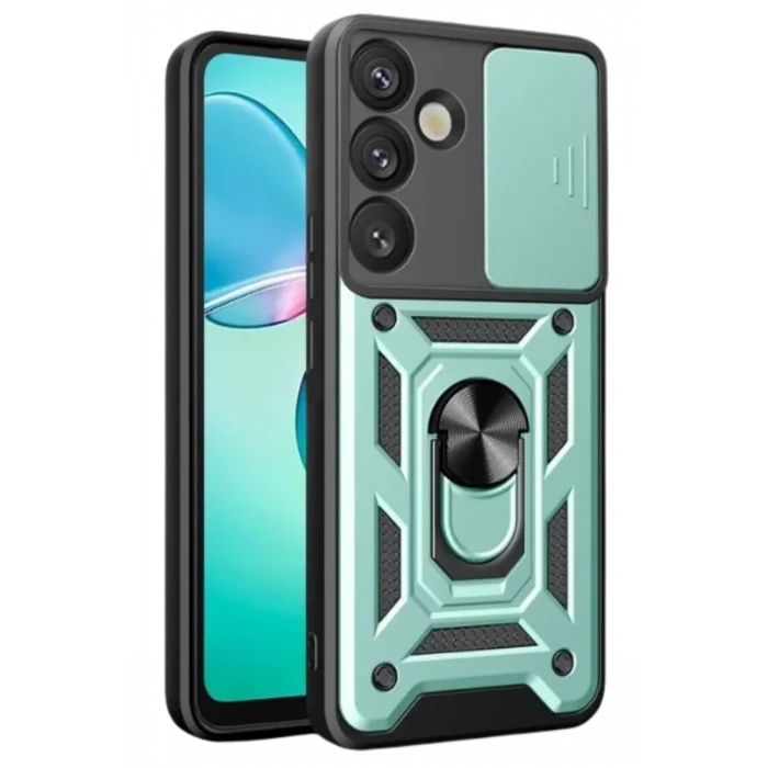 Newface Samsung Galaxy A17 5G Pars Lens Yüzüklü Silikon - Yeşil