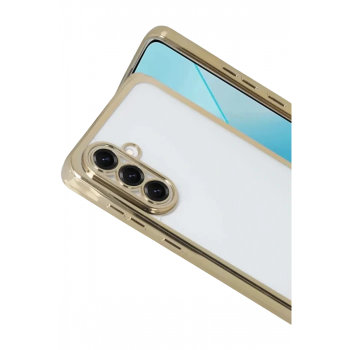 Newface Samsung Galaxy A17 5G Razer Lensli Silikon - Gold