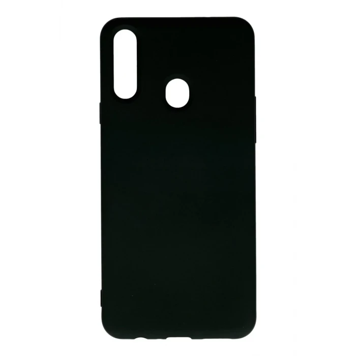 Newface Samsung Galaxy A20S Kılıf Nano içi Kadife Silikon - Siyah