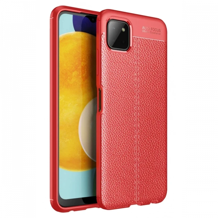 Newface Samsung Galaxy A22 Kılıf Auto Focus Kapak - Kırmızı