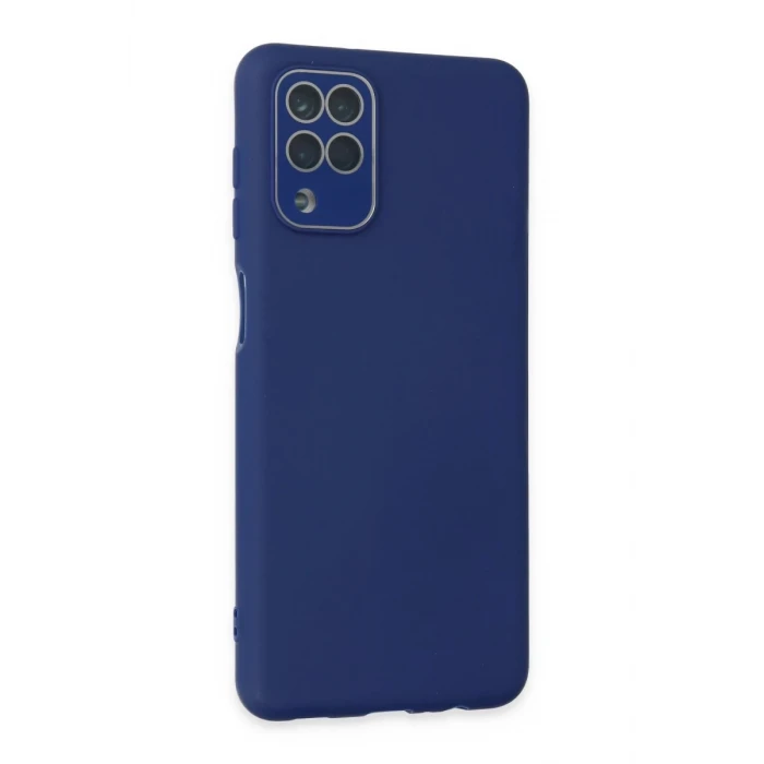 Newface Samsung Galaxy A22 Kılıf Lansman Glass Kapak - Sky Blue