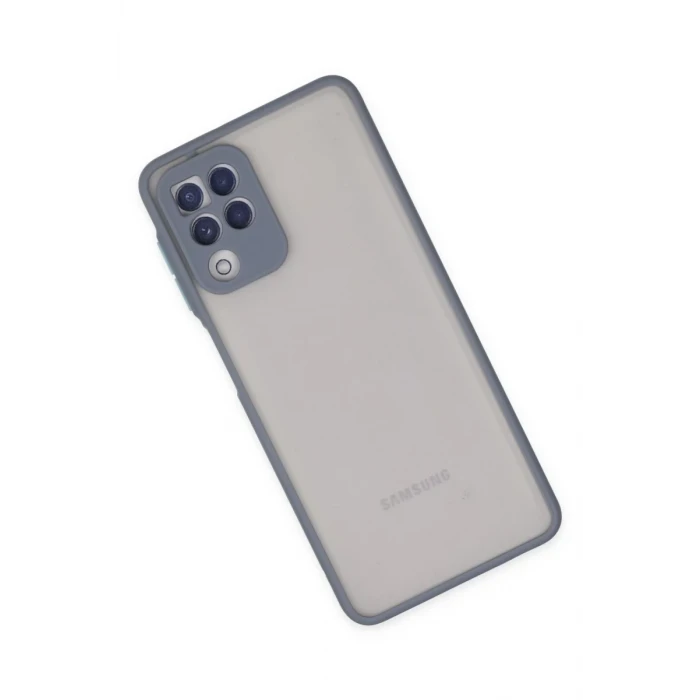 Newface Samsung Galaxy A22 Kılıf Montreal Silikon Kapak - Gri