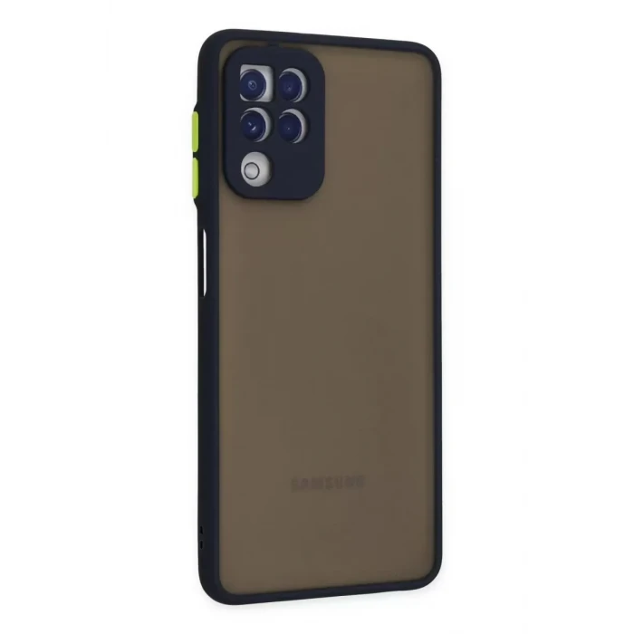 Newface Samsung Galaxy A22 Kılıf Montreal Silikon Kapak - Lacivert