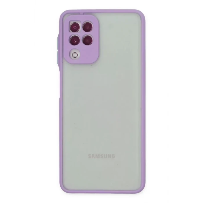 Newface Samsung Galaxy A22 Kılıf Montreal Silikon Kapak - Mor