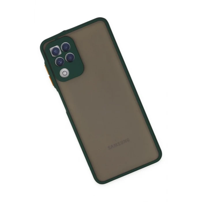 Newface Samsung Galaxy A22 Kılıf Montreal Silikon Kapak - Yeşil