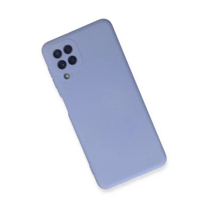 Newface Samsung Galaxy A22 Kılıf Nano içi Kadife Silikon - Lila