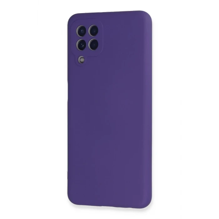 Newface Samsung Galaxy A22 Kılıf Nano içi Kadife Silikon - Mor