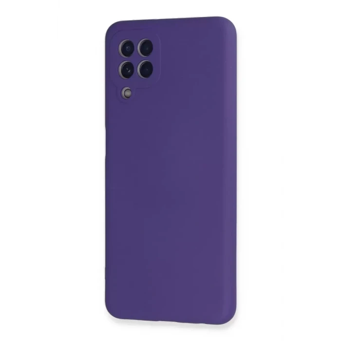 Newface Samsung Galaxy A22 Kılıf Nano içi Kadife Silikon - Mor