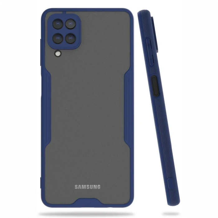 Newface Samsung Galaxy A22 Kılıf Platin Silikon - Lacivert