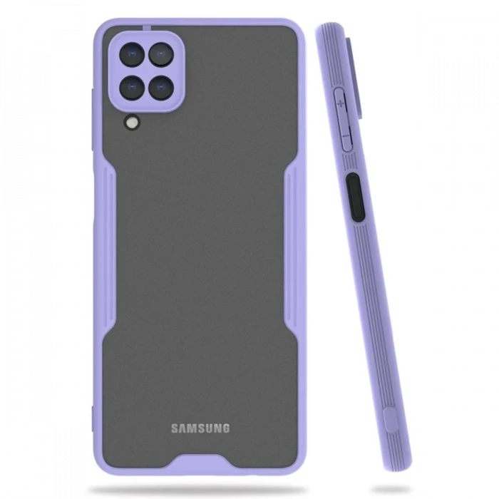 Newface Samsung Galaxy A22 Kılıf Platin Silikon - Lila