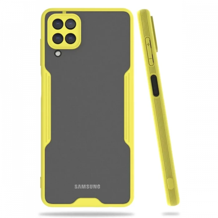 Newface Samsung Galaxy A22 Kılıf Platin Silikon - Sarı