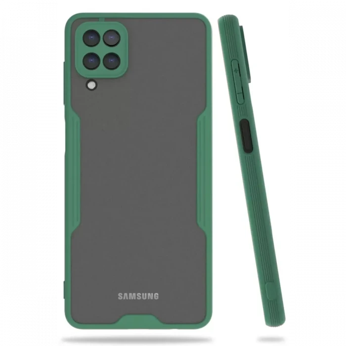 Newface Samsung Galaxy A22 Kılıf Platin Silikon - Yeşil