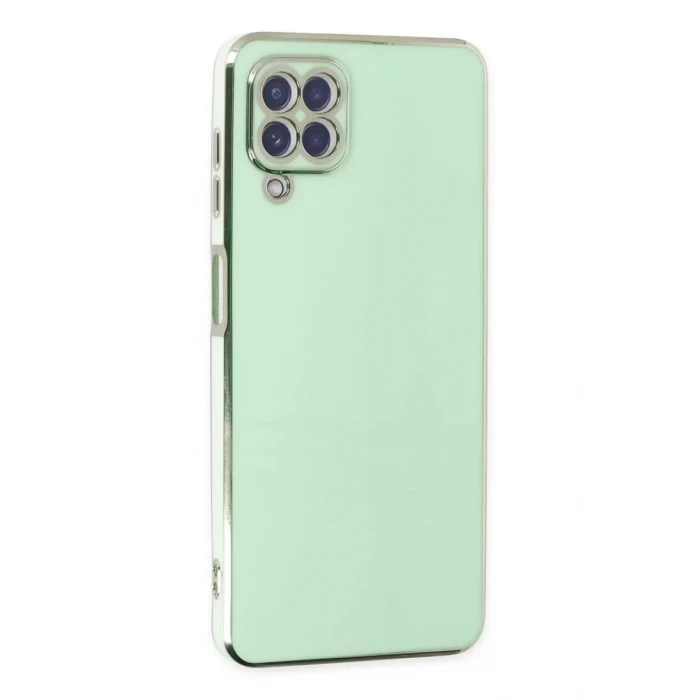 Newface Samsung Galaxy A22 Kılıf Volet Silikon - Açık Yeşil