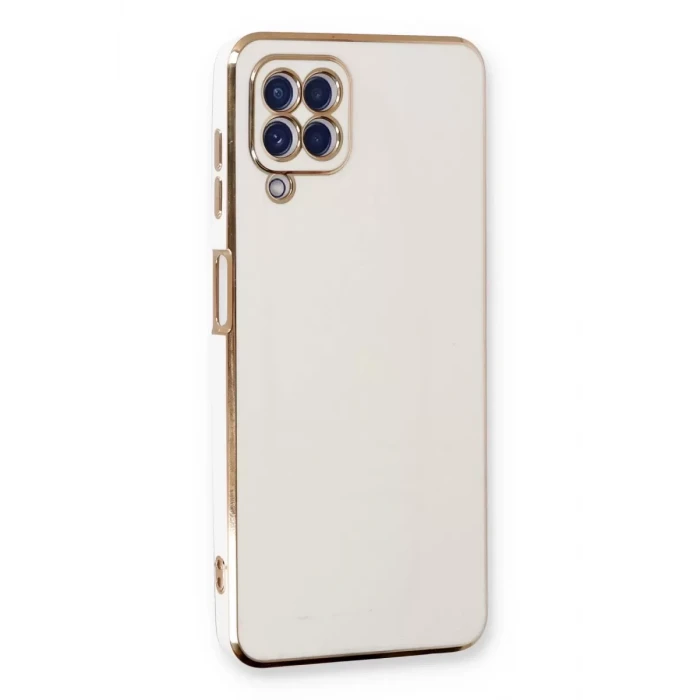 Newface Samsung Galaxy A22 Kılıf Volet Silikon - Beyaz