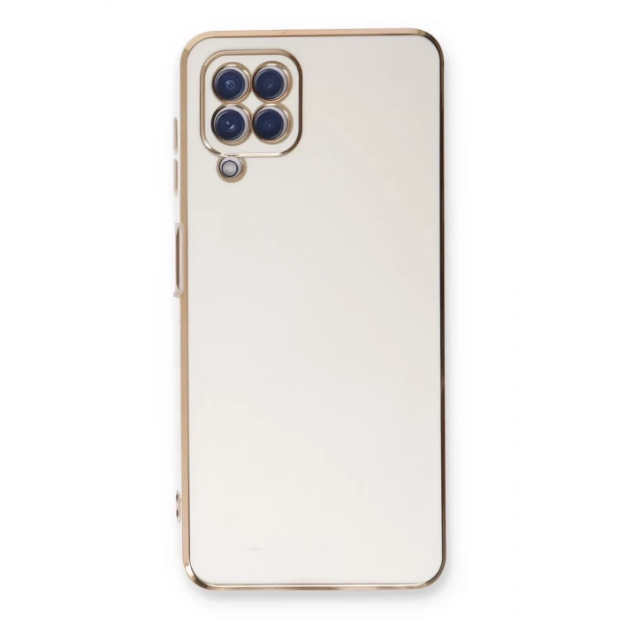 Newface Samsung Galaxy A22 Kılıf Volet Silikon - Beyaz