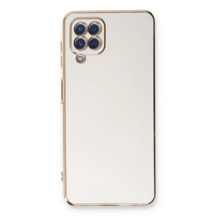 Newface Samsung Galaxy A22 Kılıf Volet Silikon - Beyaz