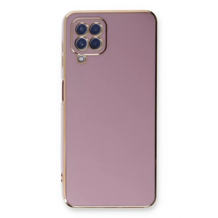 Newface Samsung Galaxy A22 Kılıf Volet Silikon - Mor