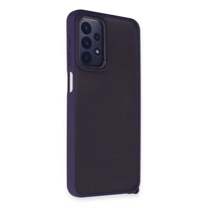 Newface Samsung Galaxy A23 4G Kılıf Elegant Kapak - Derin Mor