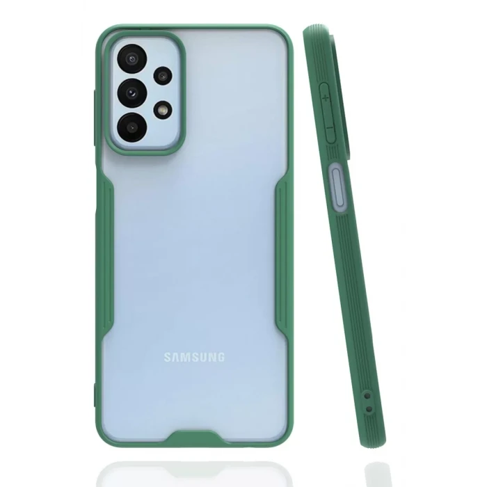 Newface Samsung Galaxy A23 4G Kılıf Platin Silikon - Yeşil