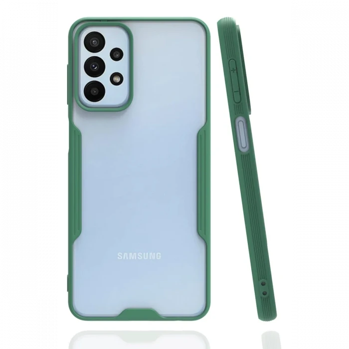 Newface Samsung Galaxy A23 4G Kılıf Platin Silikon - Yeşil