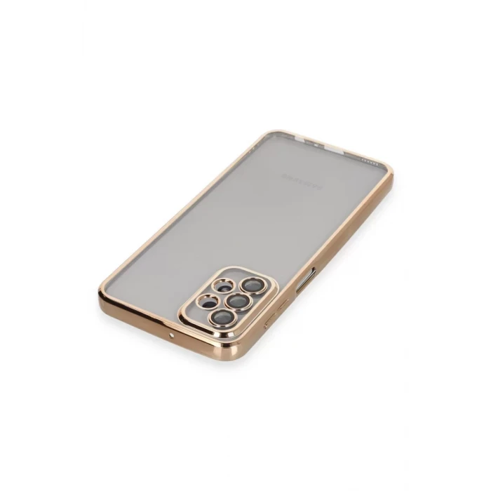 Newface Samsung Galaxy A23 4G Kılıf Razer Lensli Silikon - Gold