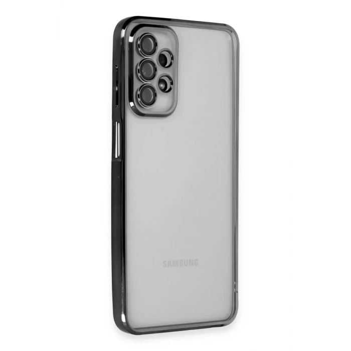 Newface Samsung Galaxy A23 4G Kılıf Razer Lensli Silikon - Siyah