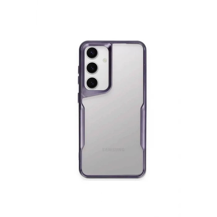 Newface Samsung Galaxy A24 4G Kılıf Boyi Silikon Kapak - Derin Mor