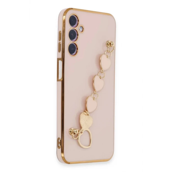 Newface Samsung Galaxy A24 4G Kılıf Esila Silikon - Pudra