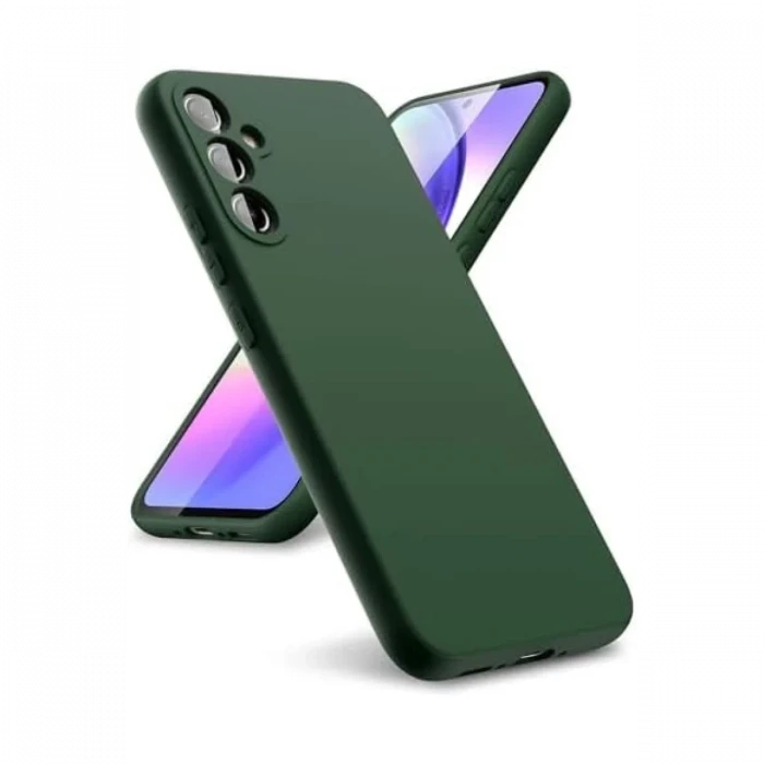Newface Samsung Galaxy A24 4G Kılıf First Silikon - Koyu Yeşil