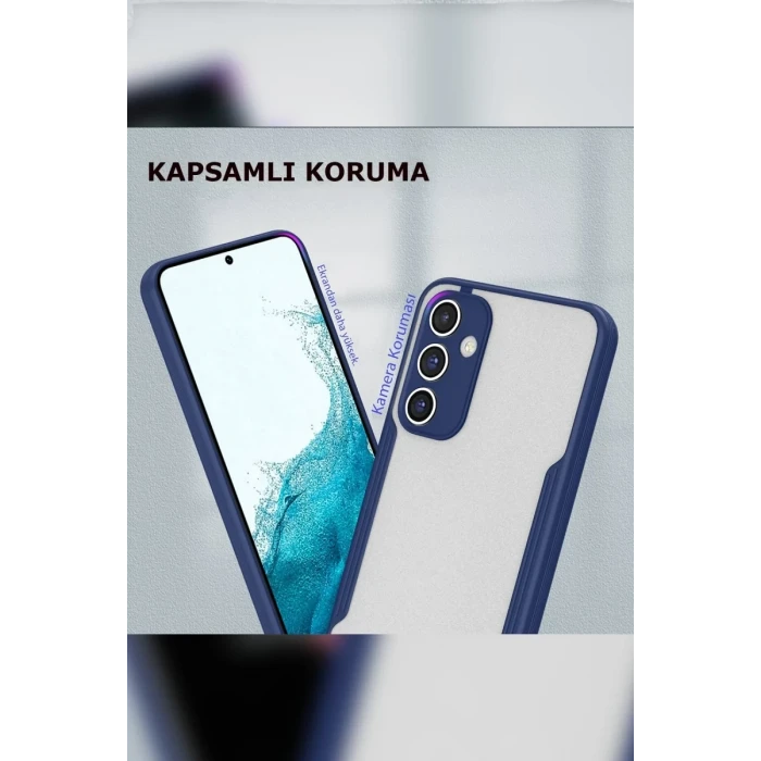 Newface Samsung Galaxy A24 4G Kılıf Platin Silikon - Mavi