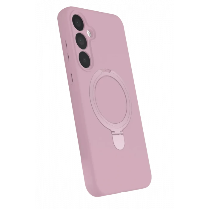 Newface Samsung Galaxy A25 5G Regal Magsafe Standlı Kapak - Açık Pembe