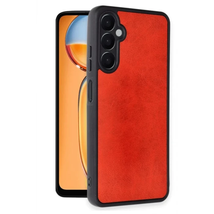 Newface Samsung Galaxy A26 Kılıf Aras Deri Kapak - Kırmızı