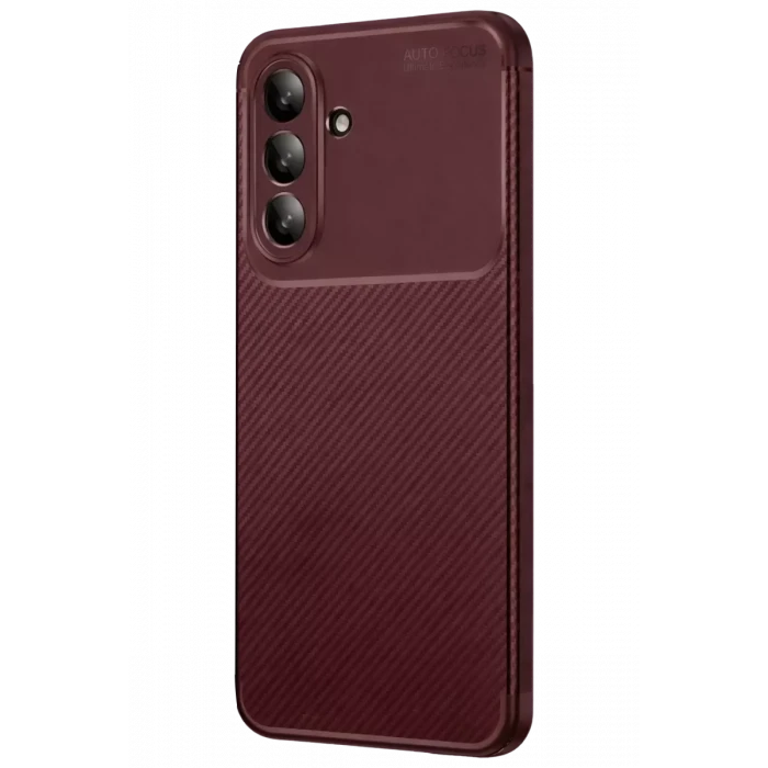 Newface Samsung Galaxy A26 Kılıf Auto Focus Karbon Kapak - Bordo