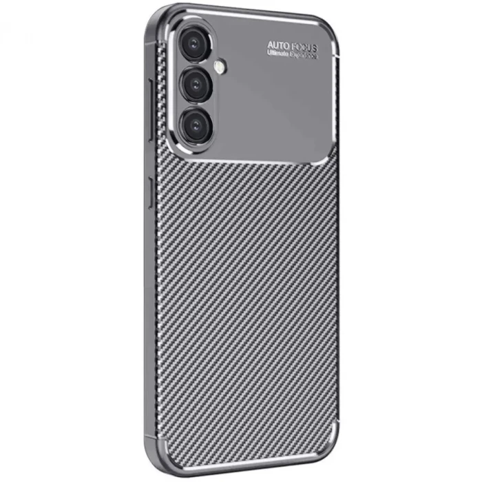 Newface Samsung Galaxy A26 Kılıf Auto Focus Karbon Kapak - Gri