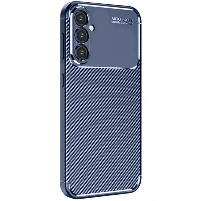 Newface Samsung Galaxy A26 Kılıf Auto Focus Karbon Kapak - Lacivert