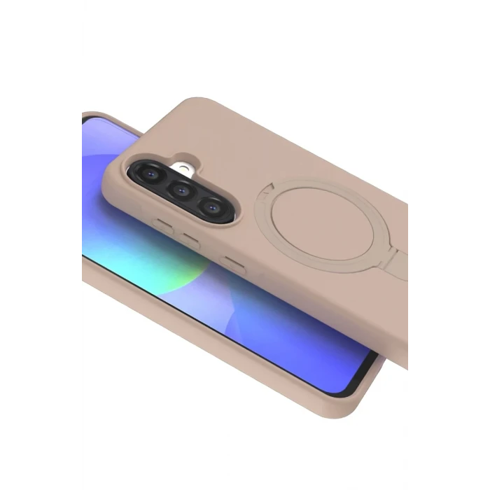 Newface Samsung Galaxy A26 Regal Magsafe Standlı Kapak - Çöl Titanyum